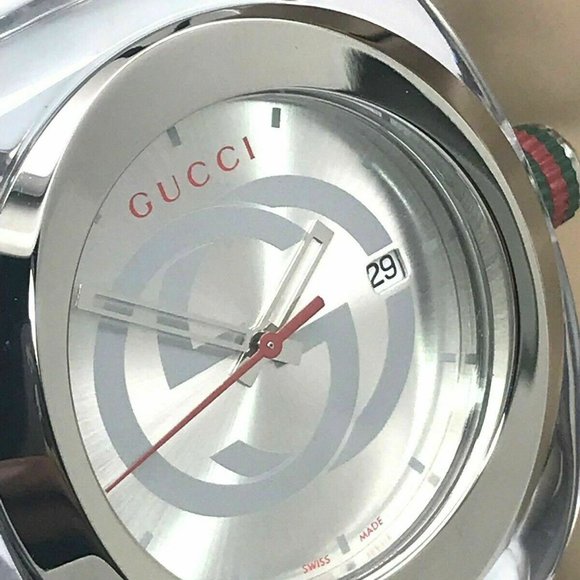 GUCCI Men's Watch SYNC YA137102 White Rubber Band - Picture 11 of 12